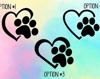 Confezione Adesivi Zampe Cane Zampe Cuore Love Zampe 10 Pezzi Per Auto O Moto Bici O Monopattino (Bianco - Foto 10