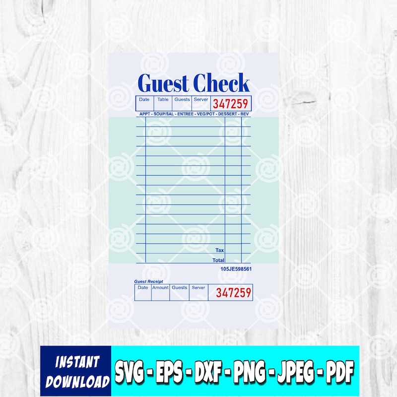 Receipt Check Svg - Etsy
