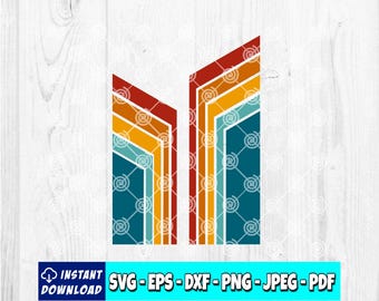 Retro 70s Stripes SVG: Vintage Graphic (Digital Download)