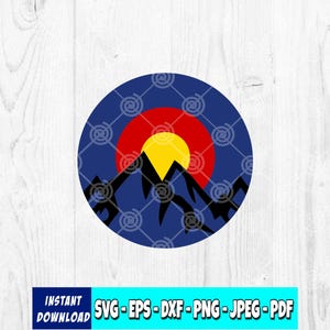 Colorado Mountain SVG | Mountain svg | Colorado svg | Sunset svg | Colorado Flag | Cut File | Digital | Cricut  | Silhouette