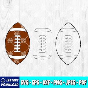 Football SVG Sports svg Football Clipart Ball svg Football Laces svg Football Silhouette Cut File Digital svg image 1