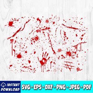 Blood Drips Bundle SVG | Bloody Hands svg | Blood Slashes svg | Crime Scene | Blood svg | Dripping Blood svg | Halloween svg | Blood clipart