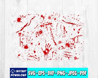 Blut tropft Bundle SVG | Blutige Hände svg | Blut Schrägstriche svg | Tatort | Blut svg | tropfendes Blut svg | Halloween svg | Blut Clipart