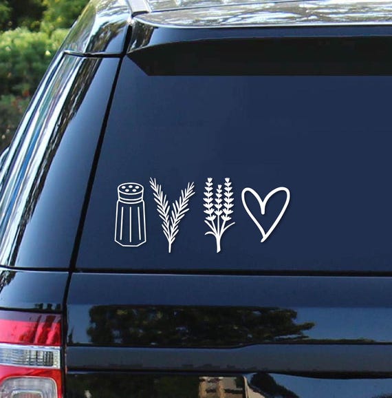 Practical Magic Car Decal: Salt, Rosemary, Lavender, Love Vinyl Sticker