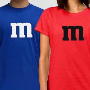 M & M Passar a ferro | Adesivo para passar a ferro | Doces | MM passar a ferro | Fantasia de Halloween | Camiseta M M&#39;s | Jovem | Criança pequena | Bebê | Camiseta M e M (SOMENTE ADESIVO)