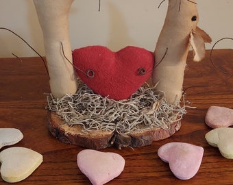 Valentines Day Decoration, Valentine Mice, Feb 14th,  Mice Couple, Tiered Tray Decoration