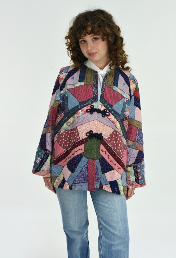1980's Crazy Patchwork Handmade Bohemian Jacket Coat - Etsy