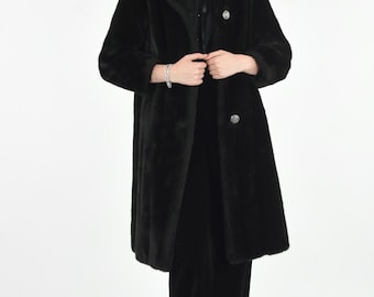 1970's Brown Faux Fur Winter Coat