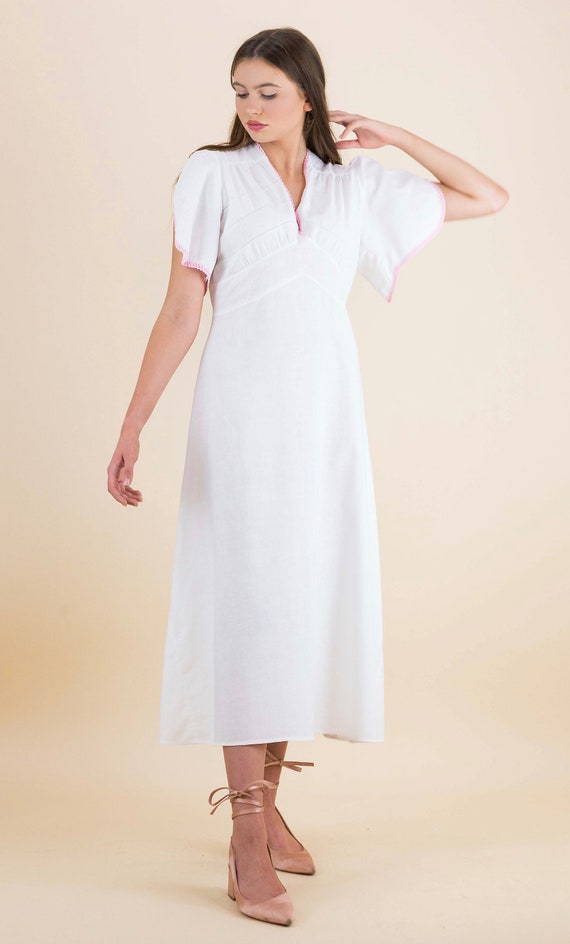 white embroidered summer dress