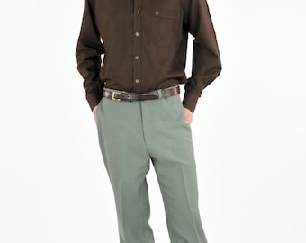 1960's Sage Green Men's Trousers