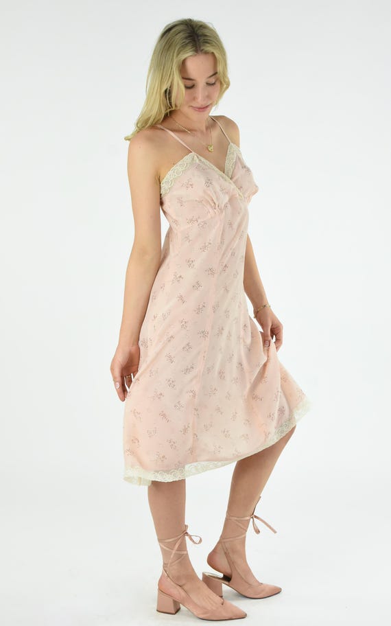 light pink lace slip dress ARKET - Lace Midi Slip Dress - Women - Acetate - 34 EU