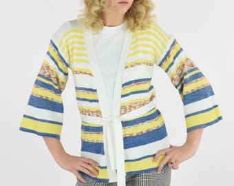 1970's Space Knit Boho Surfer Girl Cardigan