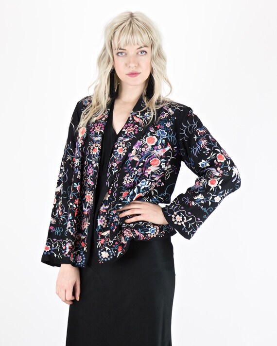 1930s Oriental Chinese Heavily Embroidered Silk Ja