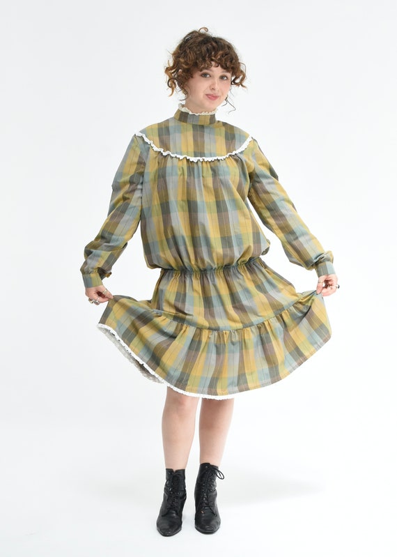 High neck prairie dress online