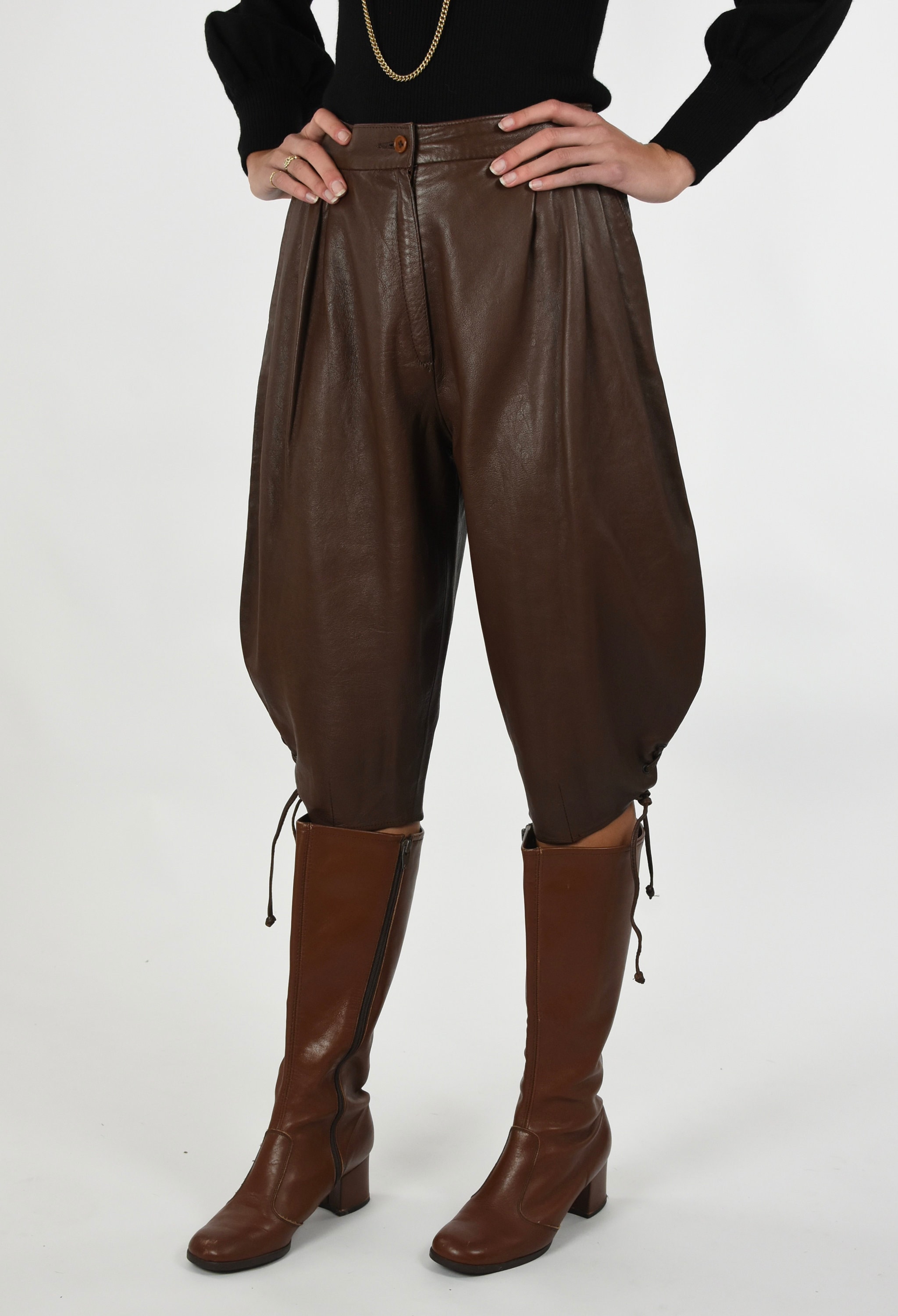 1980's Rich Brown Leather Knickerbocker Trouser Pants - Etsy Canada 1980's Rich Brown Leather Knickerbocker Trouser Pants - Etsy Canada