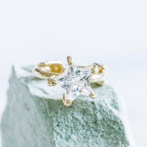 14K Gold Schmuck Cz Konstellation Star Tragus Cartilage Snug Rook Daith Helix-Ohr-Segment Clicker Hoop-Ring-Piercing Ohrring