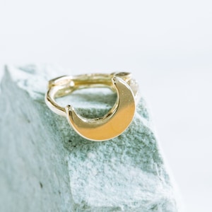 14K Gold Schmuck Cz Half Crescent Sailor Moon Tragus Cartilage Snug Rook Daith Helix-Ohr-Segment Clicker Hoop-Ring-Piercing Ohrring