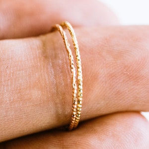 14K Solid Gold Slim Bridal Bridesmaid Gift Twinkle Star Knot Twist twisted First Finger Midi Knuckle Pink Toe Band Ring For Women Rose Gold