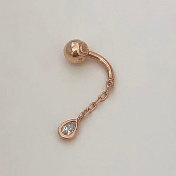 14K 18k Solid Gold Jewelry Minimalist Tragus Cartilage Snug Rook Helix Ear Seamless Piercing Earring Clicker Huggie Hoop Ring For Women Men