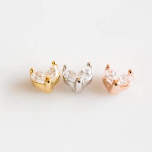 16g Cartilage Daith Tragus Helix Bling Open Mystic Dallas Hip Hop Candy Cut Dainty Love Cz Heart Ear Studs Piercing Earring Pendant HS19