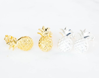 Fahsion Jewelry 20G Cartilage Daith Tragus Helix Blank Floral Flower Fruit Pineapple Ear Studs Piercing Earring For EarJacket Making Jewelry