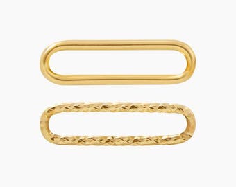 14k Real Solid Gold Jewelry Making Link Attach Charm Clasp Finding Square Round Bracelet Necklace Clip Connector
