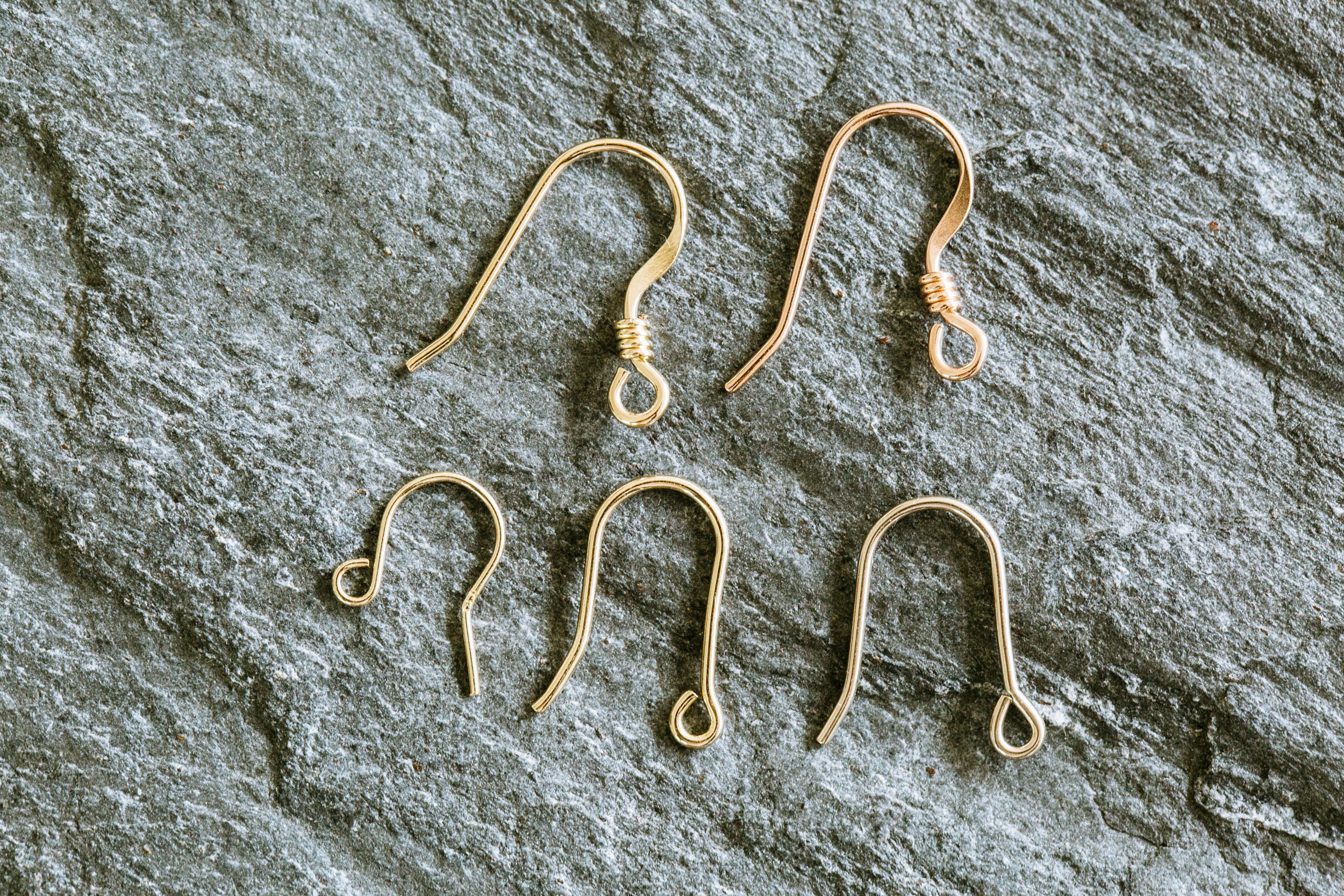 U Pick 50pc/100pc Hypoallergenic Ear Wire Earring Hooks 20mm Gold