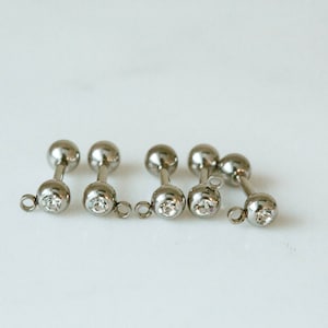 16g cz Zirkonia Body Schmuck Knorpel Ohrstecker cool tragus helix Barbell Ring Mütze Kugel Ohrring Piercing für Frauen Teenager Mädchen