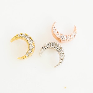 16g Cartilage Daith Tragus Indutrial Barbell Planet Sideways Half Full Blue Crescent Sailor Luna Moon Ear Studs Piercing Earring Pendant -A