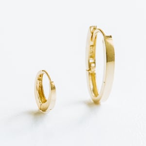 14K Real Solid White Yellow Rose Gold TearDrop Round Cartilage Helix Inner Conch Ear Piercing Earring Huggie Ring Hoop For Women Girls Men
