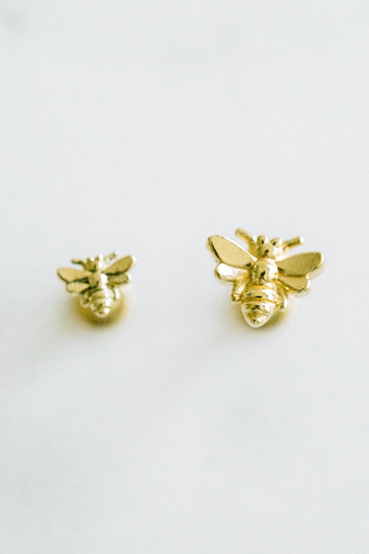 20g 18g 16g 14K Solid Gold Cartilage Tragus Helix Inner Conch Nose Bee Post Flat Back Internally Threaded Labret Piercing Earring Stud