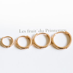 14k Gold Anti Tragus Cartilage Forward Helix Inner Conch Lobe Daith Snug Rook Nose Septum Huggie Clicker Ring Hoop Earring Piercing Jewelry