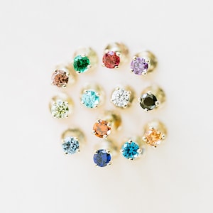14k Yellow Gold 18g Birthstone 1.5 mm Cz Tragus Cartilage Inner Conch Helix Ear Stud Internally threaded Earring Labret Piercing For Women