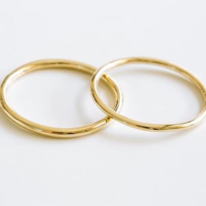 14K Solid Gold Slim Thick Simple Bridal Bridesmaid Gift First Finger Midi Knuckle Pink Band Ring For Women Girls Men white Rose Gold Jewelry