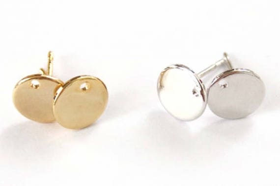 round circle ear self casual cute unique studs earrings wholesale nickel free fashion jewelry making for women teen girls kid AC637
