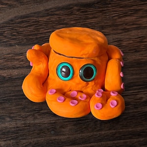 OCTOPUS Jar container 2oz stash jar with lid desk pet