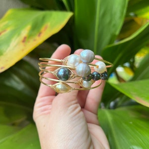 Waiwāi bangles| bird nest bangles| gold jewelry|silver jewelry|pearl bangles|peacock pearls|Hawaii jewelry