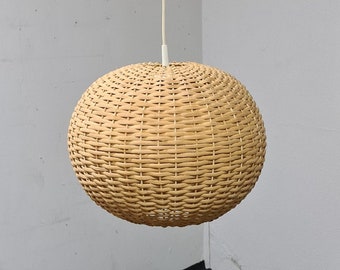 Vintage wicker pendant light