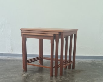 Vintage Danish design teak nesting tables