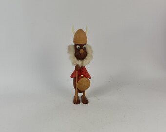 Vintage teak Danish Viking statue