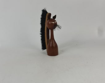 Vintage teak cloths brush