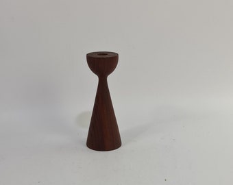 Vintage Italian design teak candel holder by  Anri Form