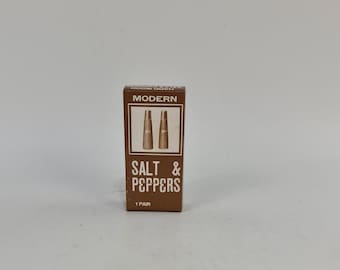 Vintage teak salt and pepper pots