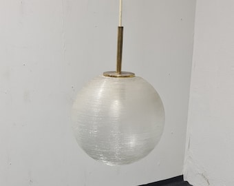 Vintage glass pendant lamp by Doria