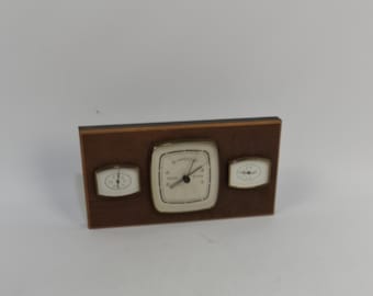 Vintage Weather-station, Barometer on teak