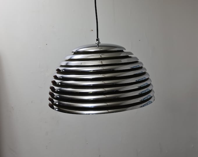 Featured listing image: Vintage  Saturno Chrome pendant lamp by Kazua Motozawa for Staff