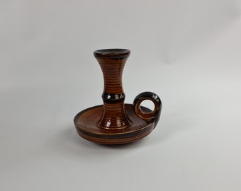 Vintage French ceramic candlestick holder by St Clement