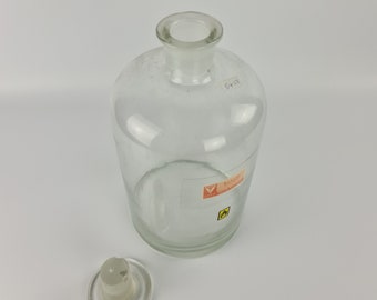 Vintage clear glassed pharmacy 5 ltr bottle
