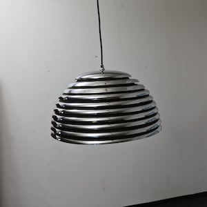 Vintage  Saturno Chrome pendant lamp by Kazua Motozawa for Staff