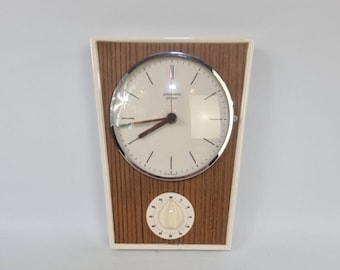 Vintage ceramic kitchen wall clock by Junghaans Germany